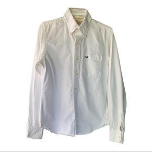 Men’s Hollister White Button Down Shirt SZ S